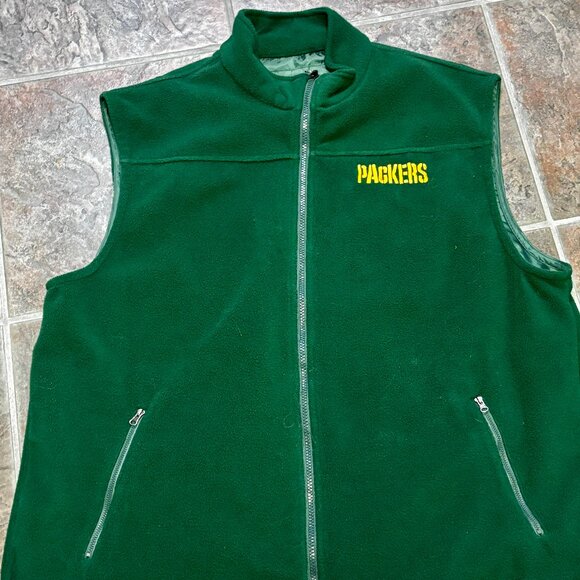 ~~GREEN BAY PACKERS UNISEX EMBROIDERED VINTAGE L FLEECE VEST *****SIZES VARY B - Picture 1 of 6